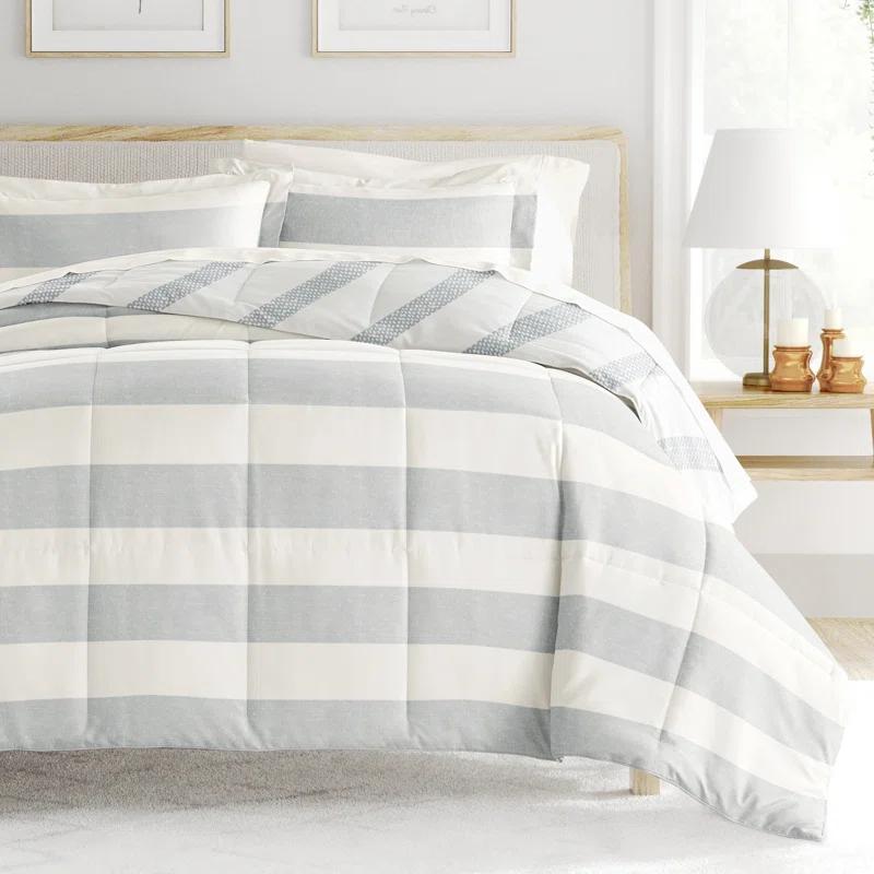 IEnjoy Home 7-Piece Bedding Bundle - Pattern Comforter and Sheet Set