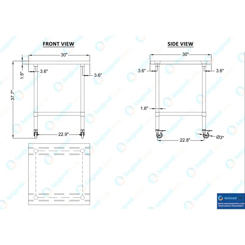 Amgood Metal Prep Table