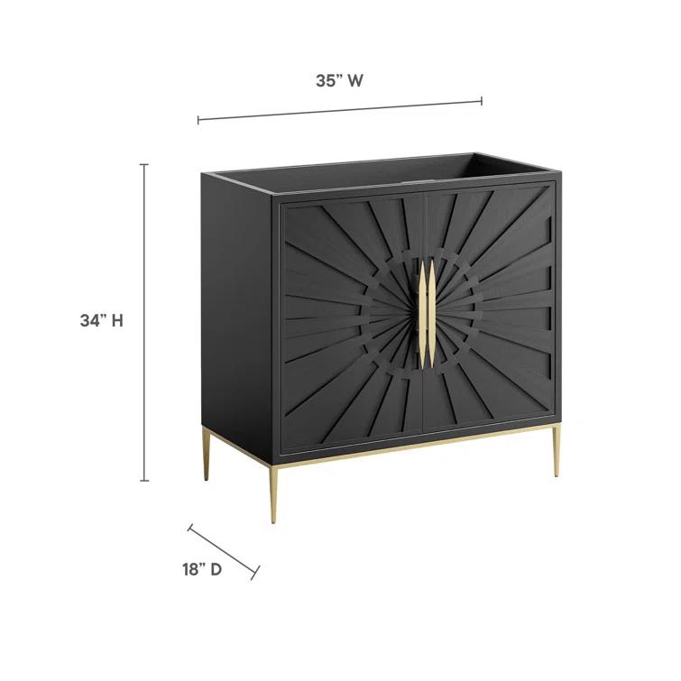 Modway Modway 35" Single Bathroom Vanity Base Only in Black