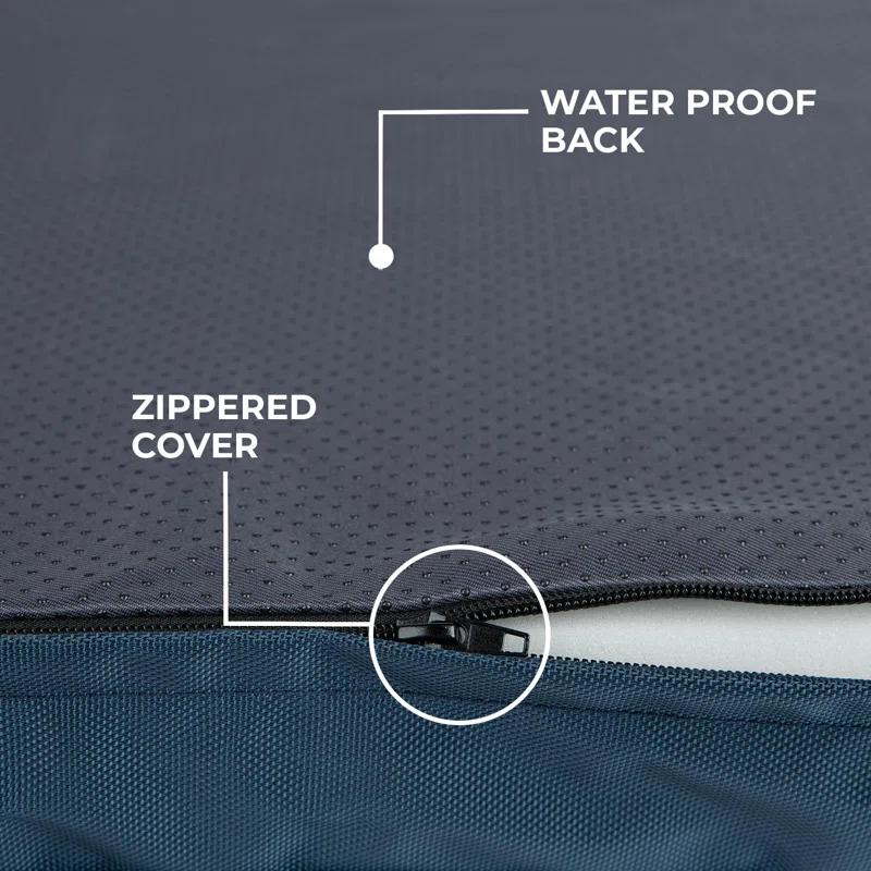 Best Pet Supplies Best Pet Supplies Dog Crate Mat with Waterproof Exterior, Orthopedic Foam, and Sherpa Cover - Blue