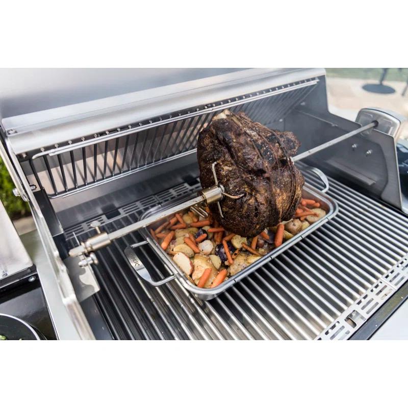 SABER Grills Rotisserie Kit Component with Case, Stainless Steel
