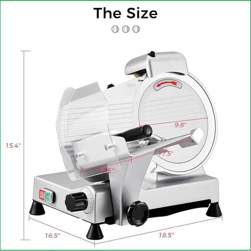 Fashionwu Fashionwu  Commercial Electric Meat Slicer 10" Food Cutter 240W Frozen Deli Slicer Machine