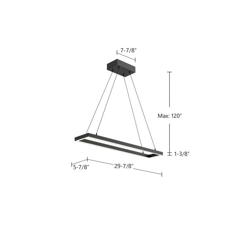 Kuzco Lighting Piazza Dimmable LED Square / Rectangle Chandelier