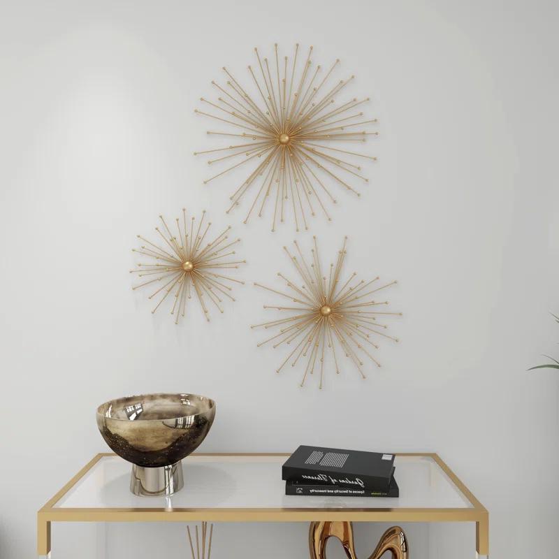 George Oliver Metal 3D Starburst Gold Wall Decor Set