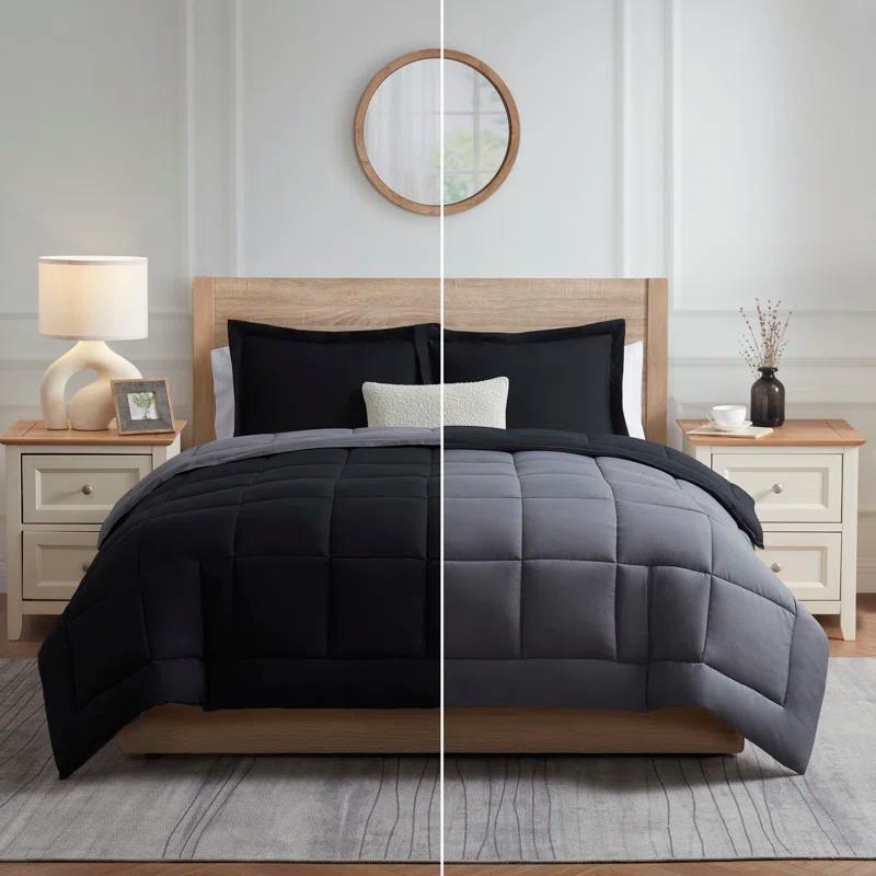 Nestl All Season Solid Lightweight Down Alternative Reversible Comforter
