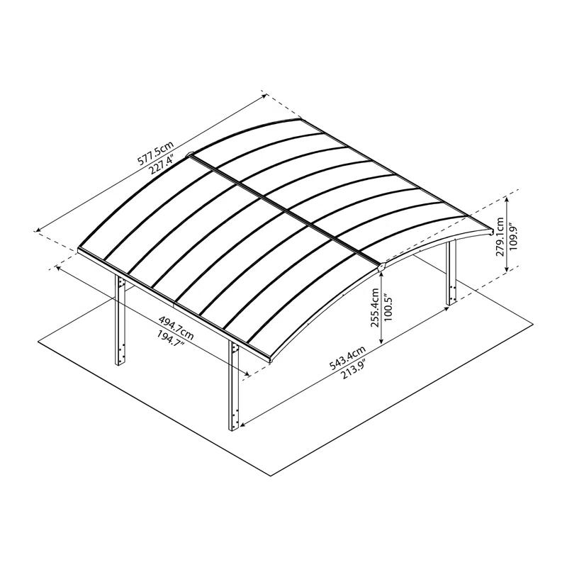 Palram - Canopia Arizona Wave 19 W x 16.2 D Carport