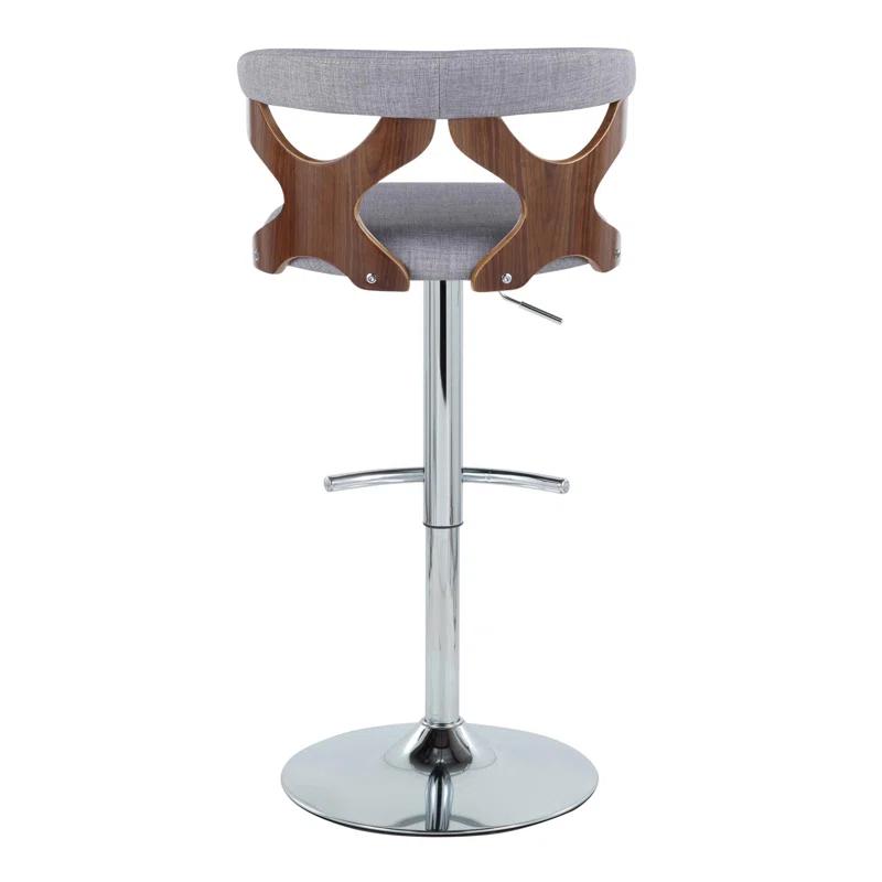 LumiSource Gardenia Swivel Upholstered Adjustable Height Counter Stool with Metal Frame (Set of 2)