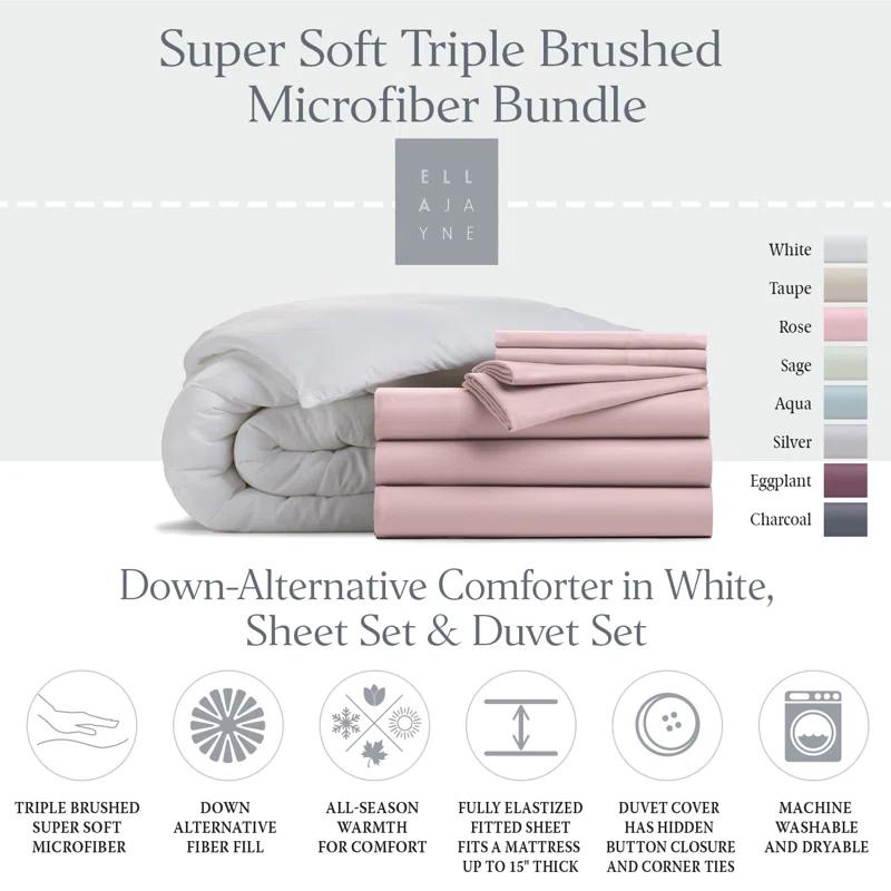 Home Box Stitch Comforter Set (Set of 7)