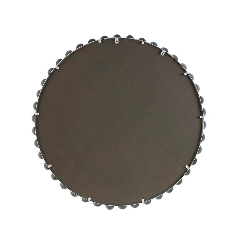 Marlowe Beaded Round Metal Wall Mirror