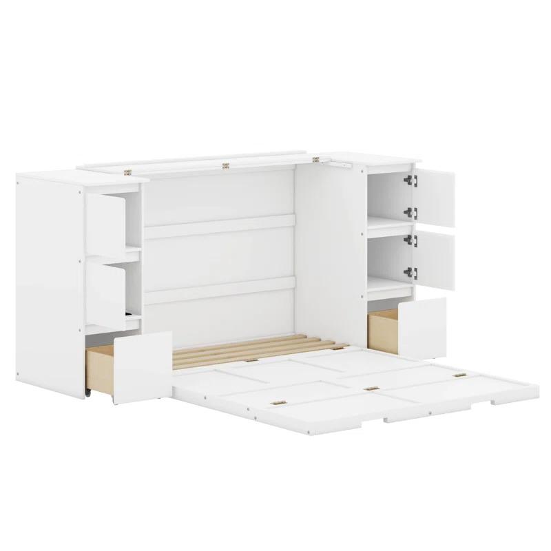 Cosmic Murphy Bed with Drawers, Cabinets and USB Ports