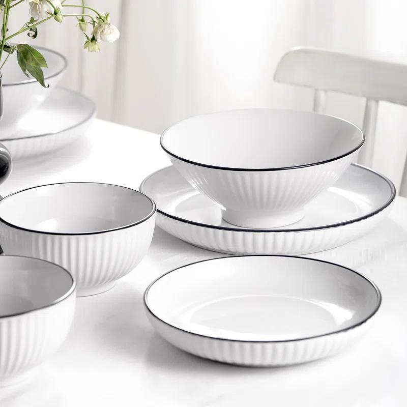Christian Siriano Lustra 32 Piece Stoneware Dinnerware Set - Service for 8 (Set of 32)