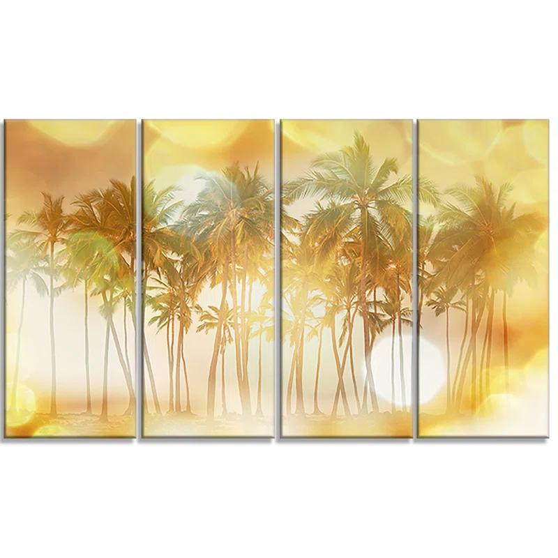 Design Art " Palms In Serene Tropical Beach "