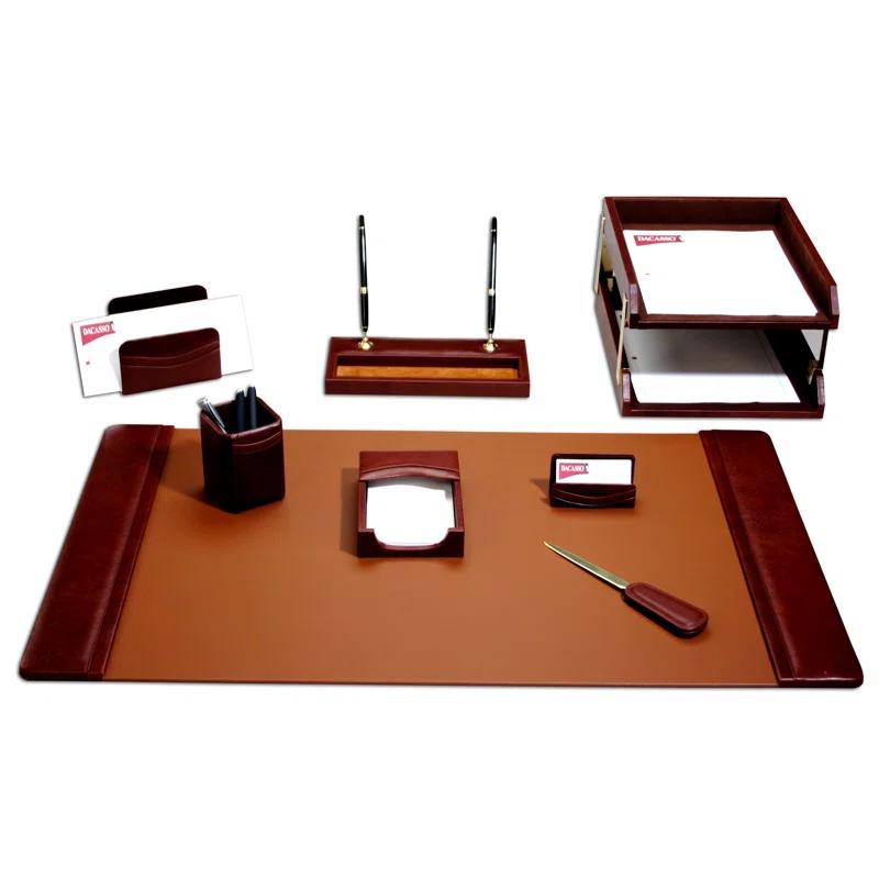 Dacasso Leather Desk Organizer Set