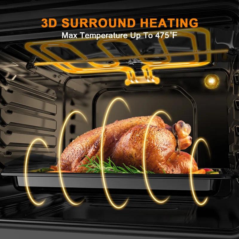 GASLAND 24" 2.3 cu. ft. Electric Single Wall Oven With 6 Cooking Functions ES606MS