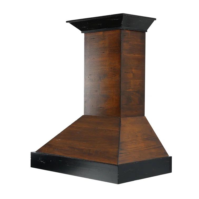ZLINE ZLINE 30 in. Convertible Vent Wooden Wall Mount Range Hood in Antigua & Walnut KBAR-30