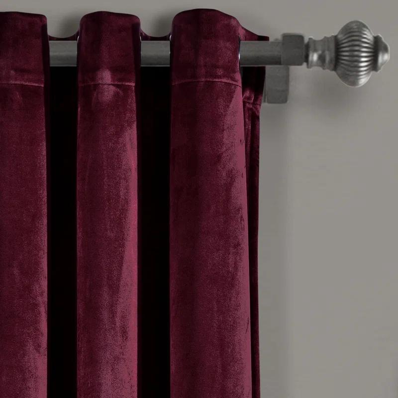 Lush Decor Prima Velvet Solid Velvet Solid Room Darkening Thermal Curtain Panels (Set of 2)