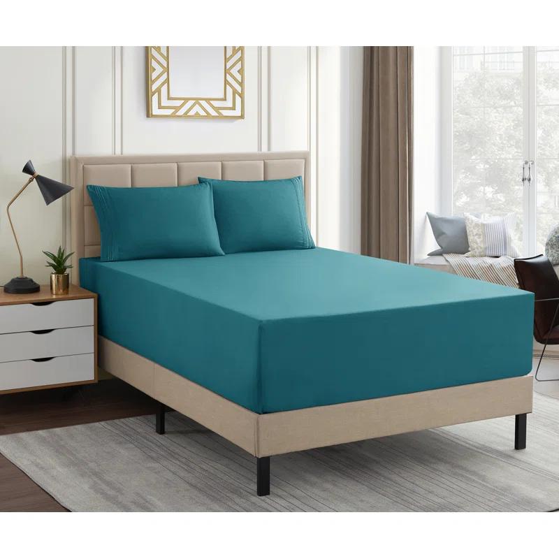 Sweet Home Collection 18-24" Extra Deep Pocket Ultra Soft Microfiber Solid Sheet Set