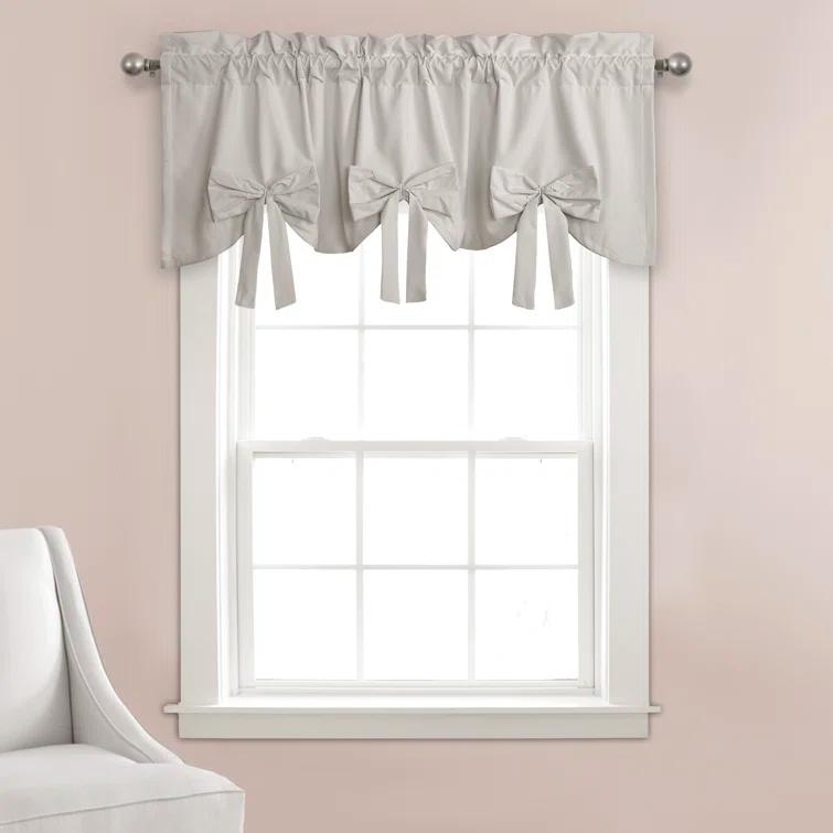 Lush Decor Melody Bow Scalloped 52'' W Window Valance