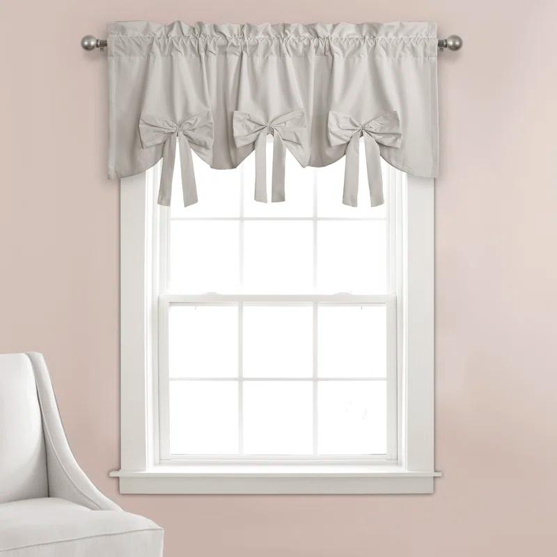 Lush Decor Melody Bow Scalloped 52'' W Window Valance