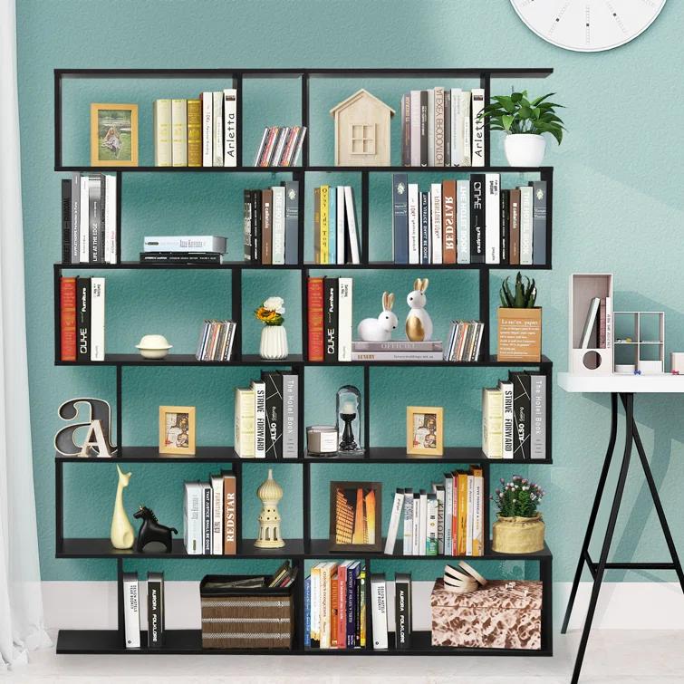Latitude Run® Pomp Geometric Bookcase