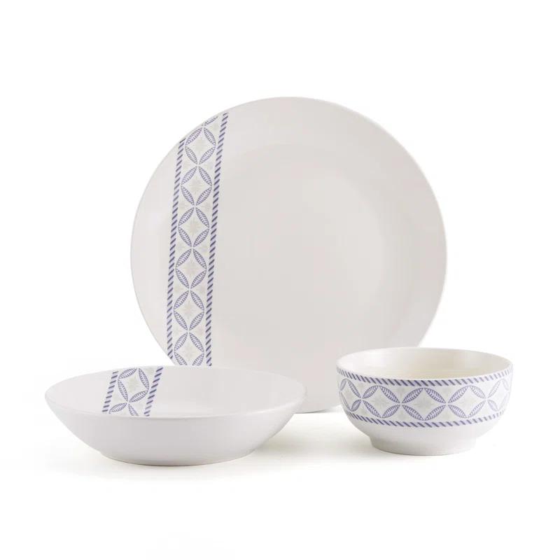 Studio Nova Preslie 18-Piece Porcelain Dinnerware Set, Service for 6