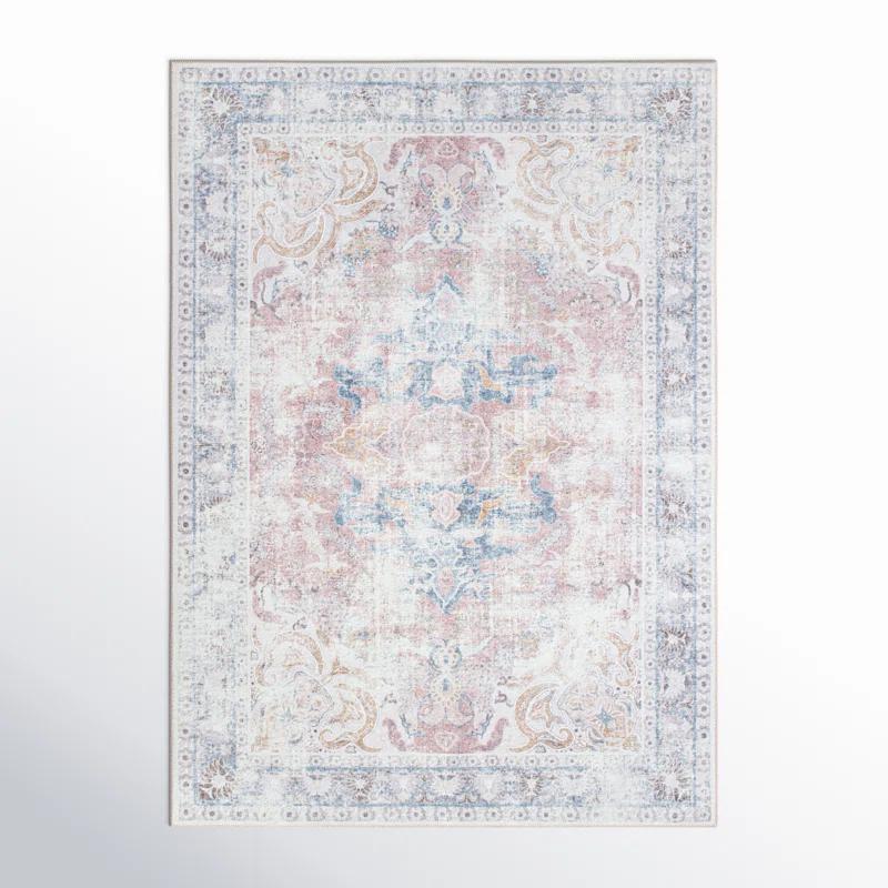 Quinn Oriental Flatweave Machine Washable Polyester Performance Rug