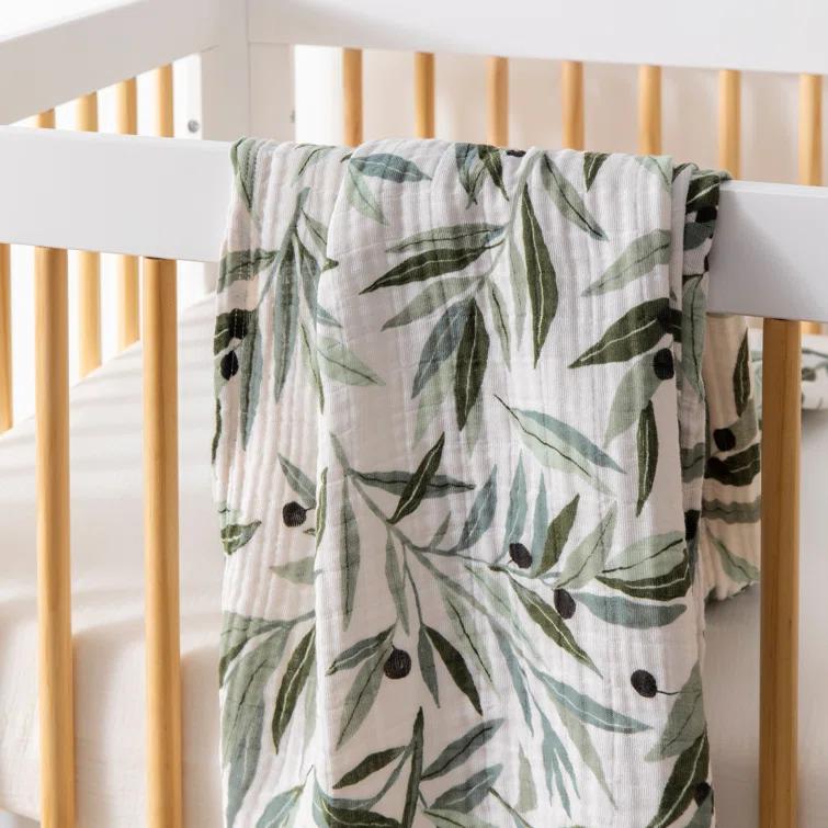 Olive Branches Organic Muslin Swaddle
