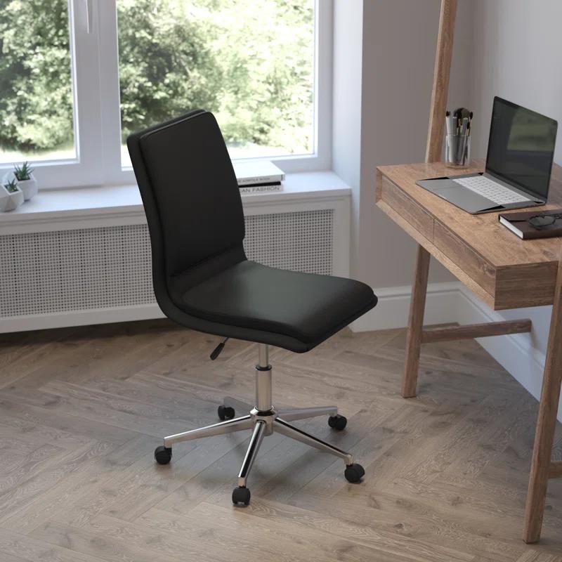 Flash Furniture Mid-Back Armless Office Task Chair with Metal 5-Star Base
