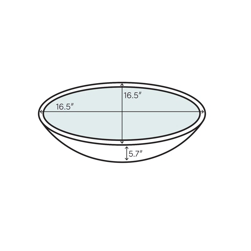 ANZZI Arc 16.5'' Gray Tempered Glass Circular Bathroom Sink