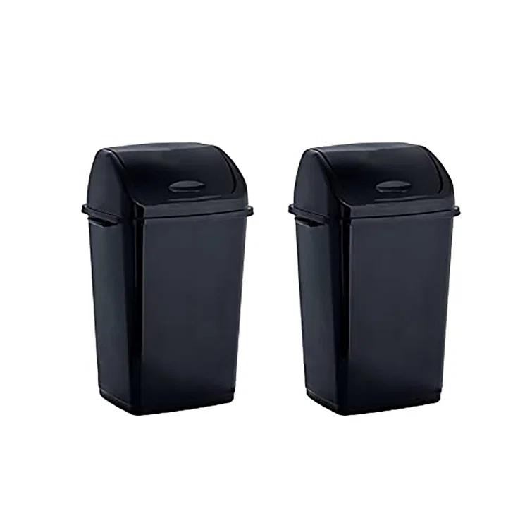 Superio Plastic 13 Gallon Swing Top Trash Can