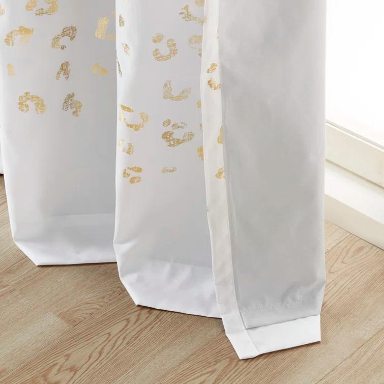 510 Design Lillie Grommet Top Metallic Animal Printed Total Blackout Singel Curtain