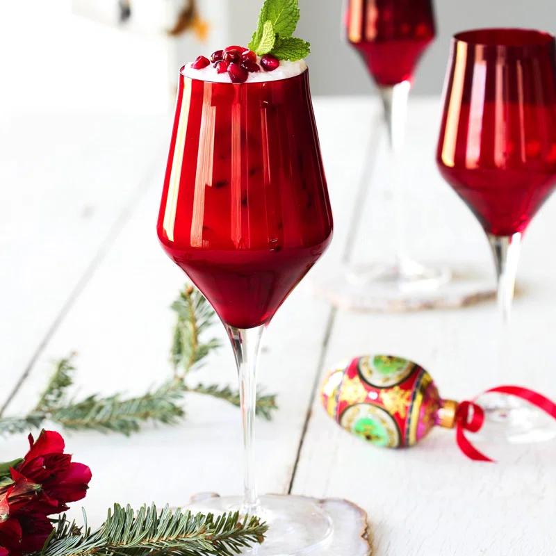 Contessa Red 11 oz. Handmade Italian Water Glass
