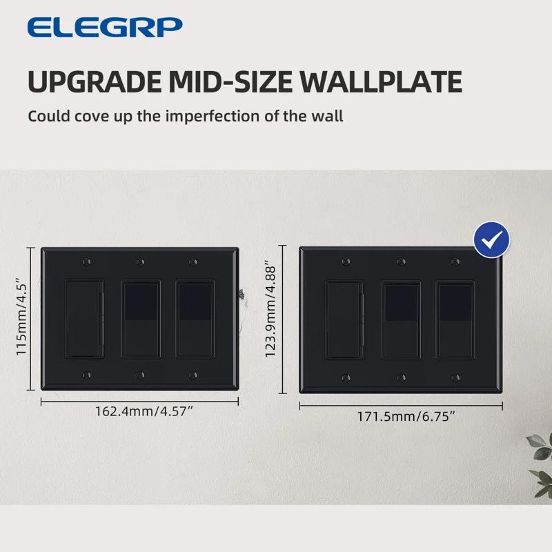 ELEGRP No Subject 3 - Gang Rocker Wall Plate