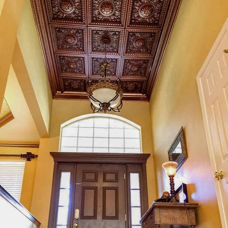 FromPlainToBeautifulInHours Rhine Valley 2 Ft. X 2 Ft. Drop-In PVC Ceiling Tile (Set of 25)