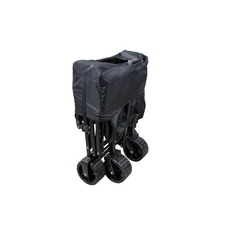 WonderFold Outdoor S3 Push & Pull Folding Utility Wagon With Brakes