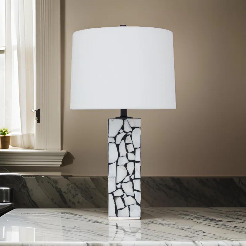 Wade Logan® Chaun Marble,Or Stone Like,Stone And Table Lamp