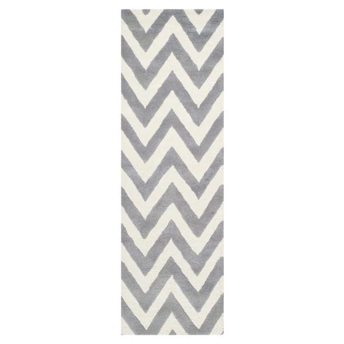 Hand Tufted Wool Chevron Rug
