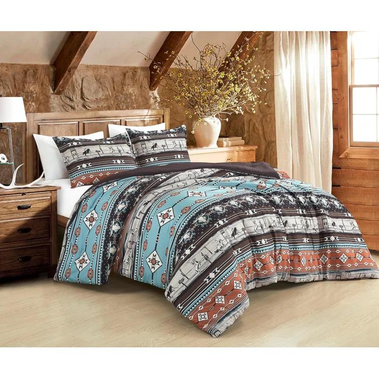 Chezmoi Collection Sawyer Southwestern Cowboys Rodeo Comforter Set