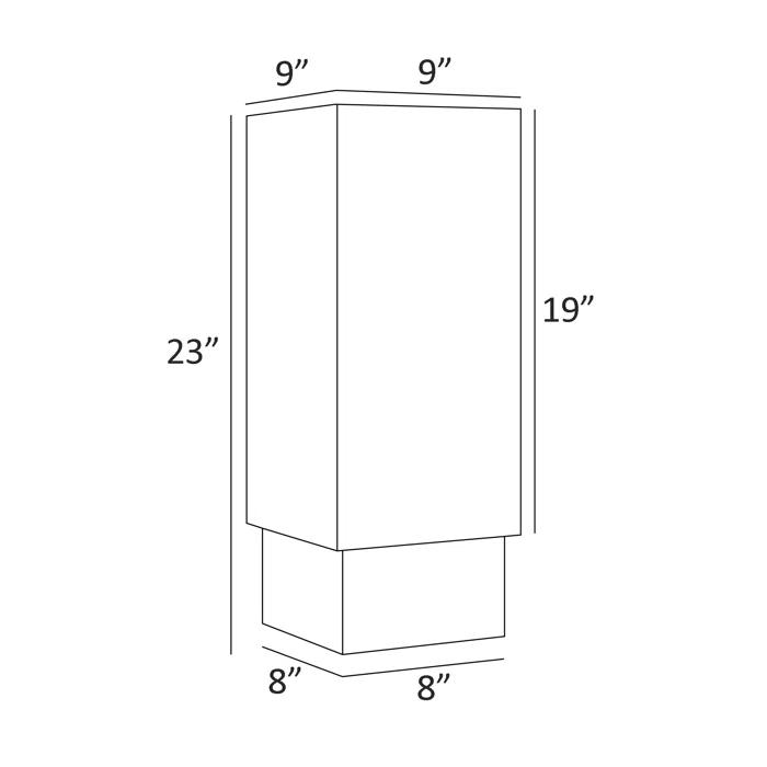 Latitude Run® 23'' Battery Powered Integrated LED Outdoor Table Lamp