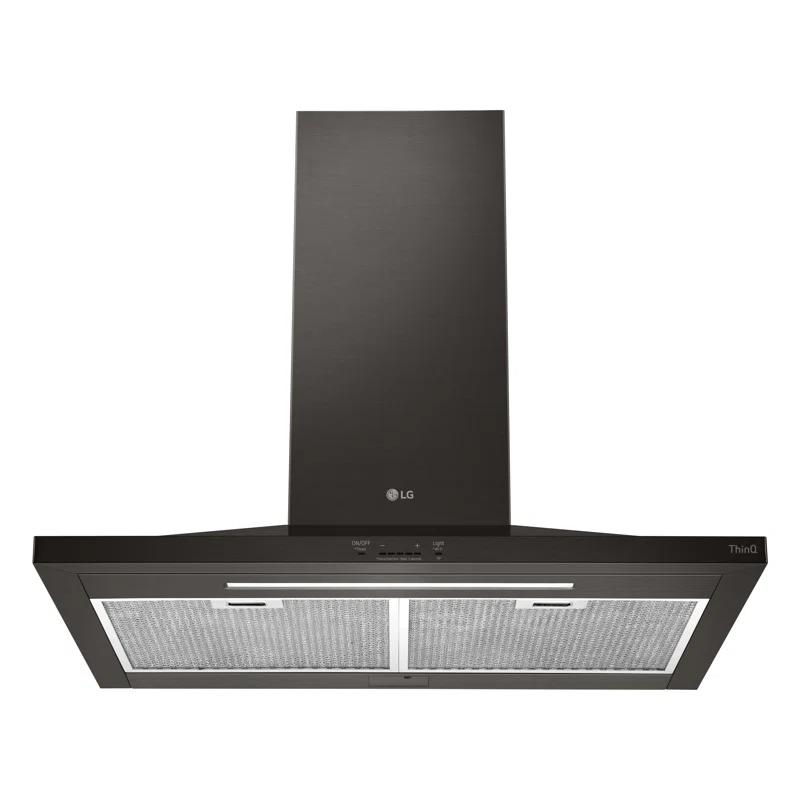 35.4" 600 CFM Ducted Wall Mount Range Hood with Nightlight
