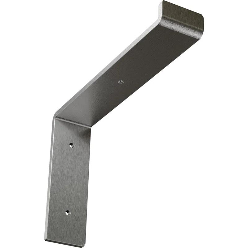 Ekena Millwork 2"W x 10"D x 7 1/4"H Steel Truss Shelf Bracket, Stainless Steel