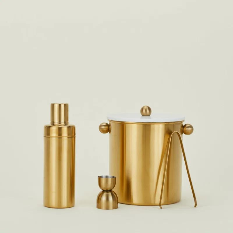 Hawkins New York Simple Brass Ice Bucket