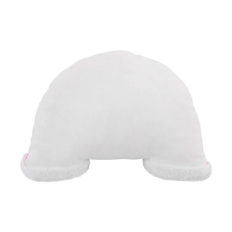 NoJo Little Love by NoJo Rainbow Shaped Plush Sherpa Decorative Pillow with Clouds
