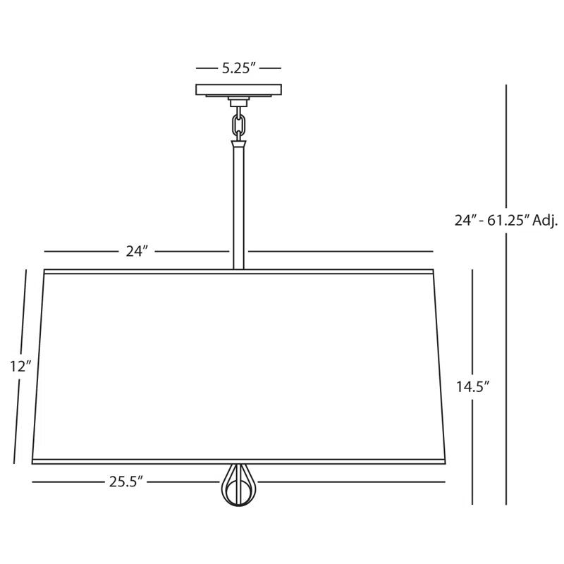 Custis 3 - Light Drum Chandelier