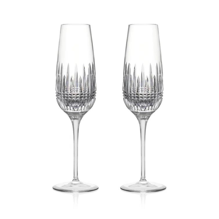 Waterford Lismore Diamond Essence Flute 10.5floz, Pair