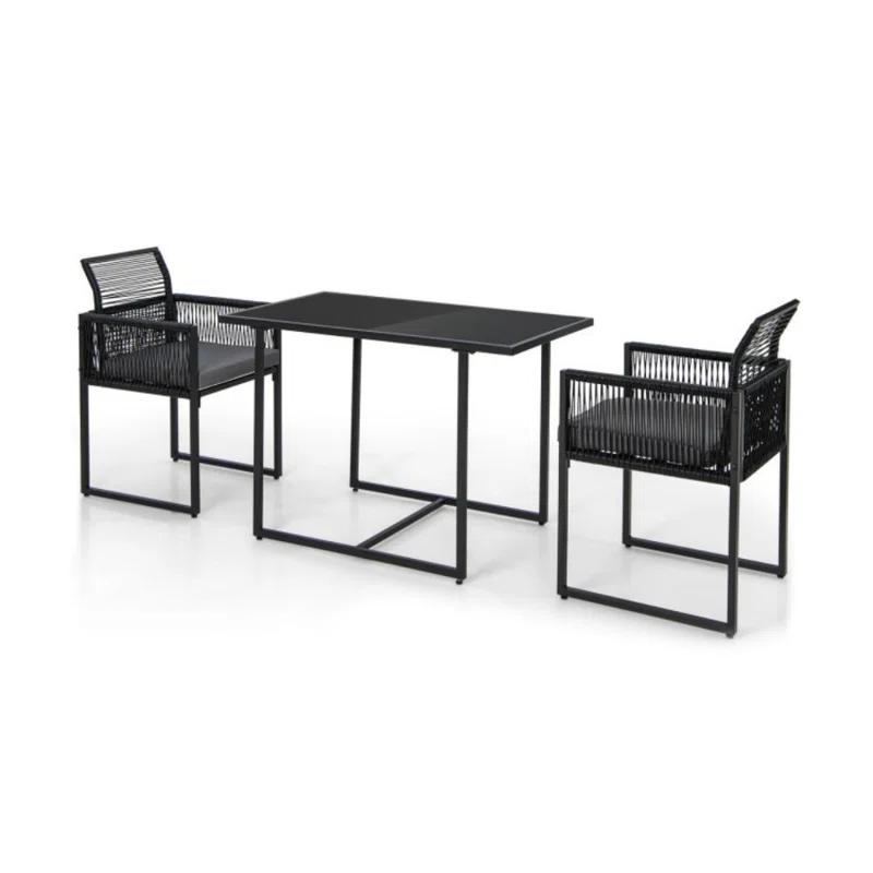 Wrought Studio™ Delyza 2 - Person Patio Conversation Sets with Cushions