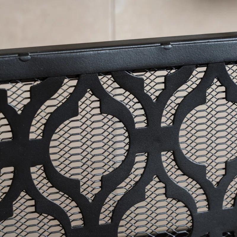 Fleur De Lis Living Tennison 1 Panel Iron Fireplace Screen