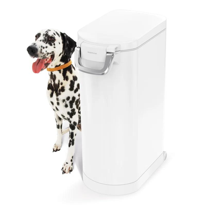simplehuman Pet Food Storage Container Stainless Steel for Dog Food, Cat Food, and Bird Feed