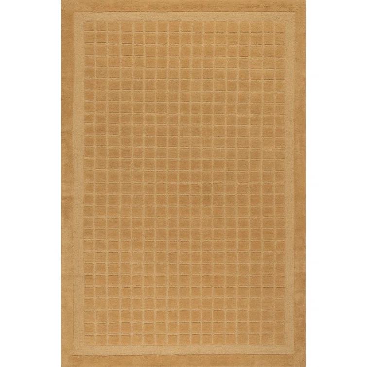 Latitude Run® Fritz Checkered Wool Area Rug