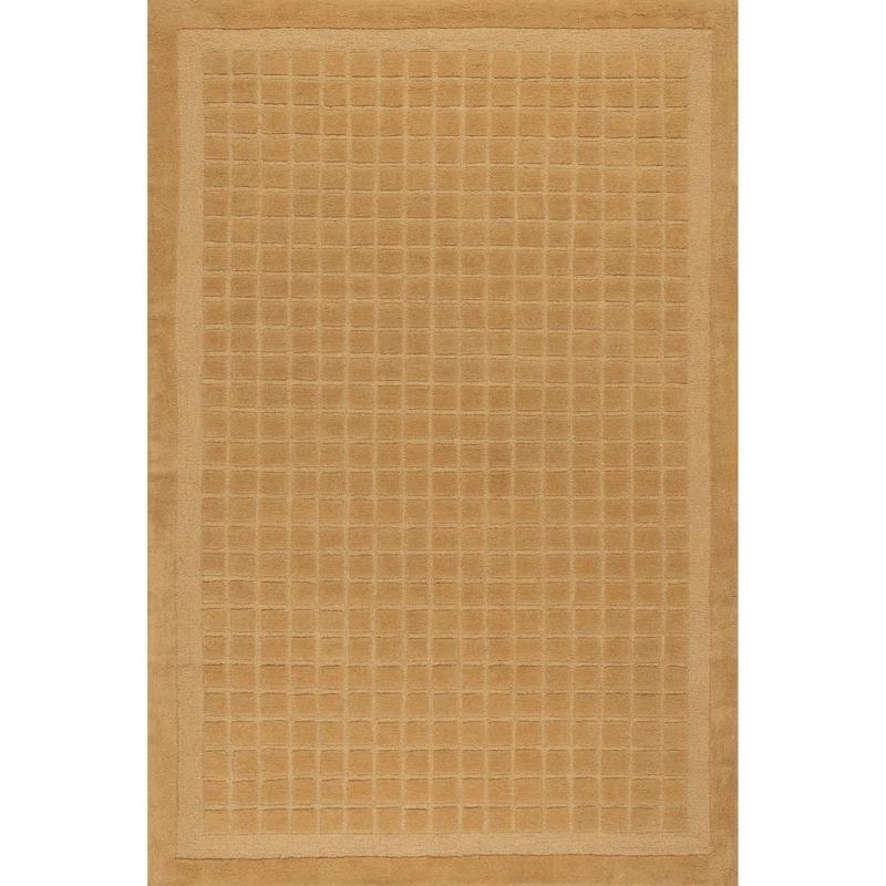 Latitude Run® Fritz Checkered Wool Area Rug